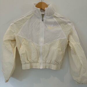 Nike White and Cream Windbreaker Kid’s Jacket